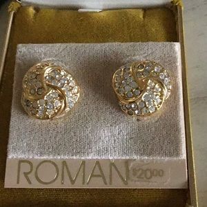 Rhinestone Earrings.  New.